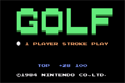 E-Reader Golf - Screenshot - Game Title Image