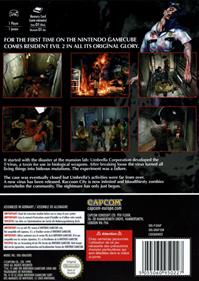 Resident Evil 2 - Box - Back Image