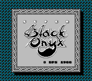 Super Black Onyx - Screenshot - Game Title Image