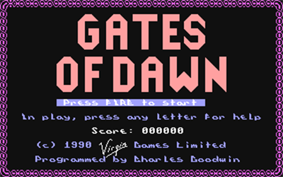 The Gates of Dawn - Screenshot - Game Title Image