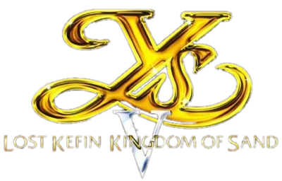 Ys V: Lost Kefin, Kingdom of Sand - Clear Logo Image