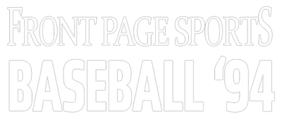 Front Page Sports: Baseball '94 - Clear Logo Image