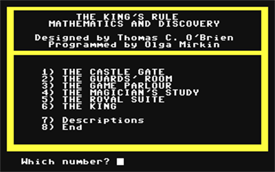 The King's Rule: Mathematics and Discovery - Screenshot - Game Title Image