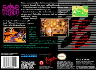 Young Merlin - Box - Back Image