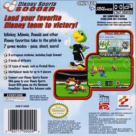 Disney Sports: Soccer - Box - Back Image