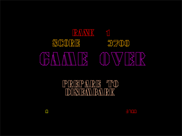 Top Gunner (Exidy) - Screenshot - Game Over Image