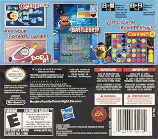 Hasbro Family Game Night - Box - Back Image