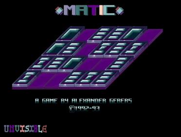 Matic - Screenshot - Game Title Image