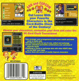 SNK vs. Capcom: Card Fighters' Clash: Capcom Cardfighter's Version - Box - Back Image