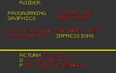Raider - Screenshot - Game Select Image