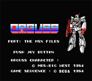 Orguss - Screenshot - Game Title Image