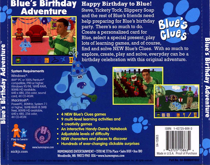 BLUES CLUES - Birthday Party Dress Up - New Blues Clues Game - Online Game ...