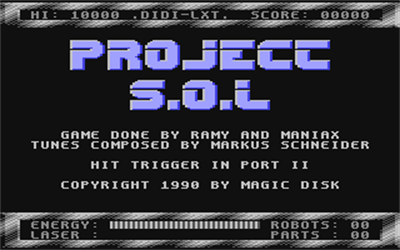 Project S.O.L  - Screenshot - Game Title Image