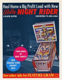 Night Rider - Advertisement Flyer - Front Image