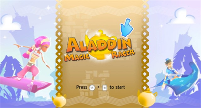 Aladdin Magic Racer - Screenshot - Game Title Image