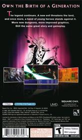 Final Fantasy II - Box - Back Image