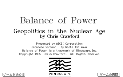 Balance of Power - Screenshot - Game Title Image