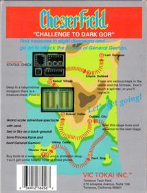 Chester Field: Challenge to Dark Gor - Box - Back Image