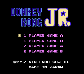 Donkey Kong Jr. - Screenshot - Game Title Image