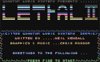 Lethal II - Screenshot - Game Title Image