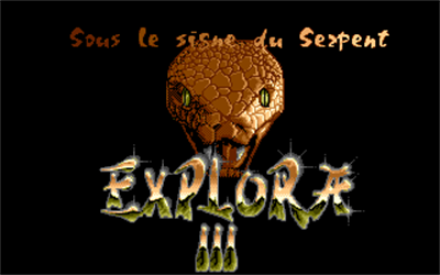Explora III: Sous le signe du serpent - Screenshot - Game Title Image
