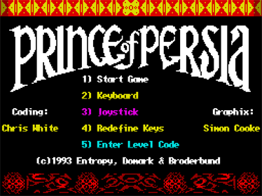 Prince of Persia - Screenshot - Game Select Image