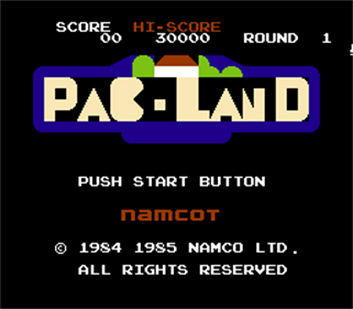 Pac-Land - Screenshot - Game Title Image
