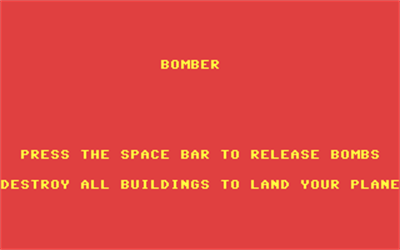 Bomber (Phoenix Publishing Associates) - Screenshot - Game Title Image