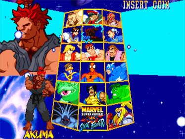 Marvel Super Heroes vs. Street Fighter - Screenshot - Game Select Image