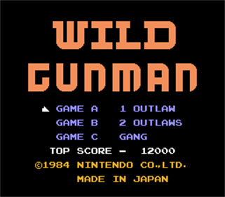 Wild Gunman - Screenshot - Game Title Image