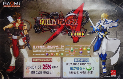 Guilty Gear XX Accent Core - Arcade - Controls Information Image