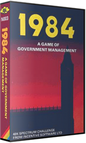 1984: A Game of Government Management - Box - 3D Image