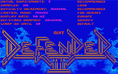 Defender II - Screenshot - Game Select Image