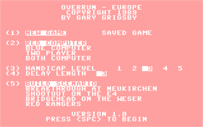 Overrun! - Screenshot - Game Select