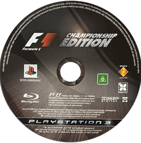 Formula One Championship Edition - Disc Image
