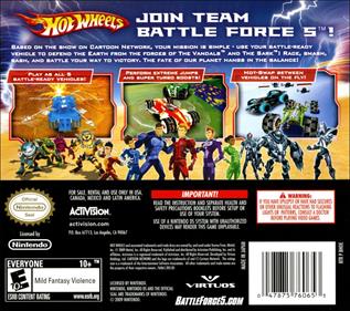 Hot Wheels: Battle Force 5 - Box - Back Image