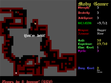 Caverns of Xaskazien - Screenshot - Game Over Image
