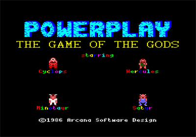 Powerplay: The Game of the Gods - Screenshot - Game Title Image
