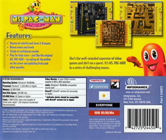 Ms. Pac-Man: Quest for the Golden Maze - Box - Back Image