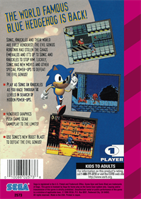 Sonic Blast - Box - Back Image