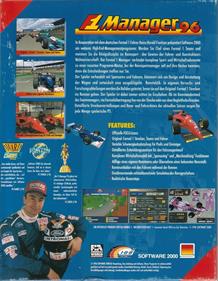F1 Manager 96 - Box - Back Image
