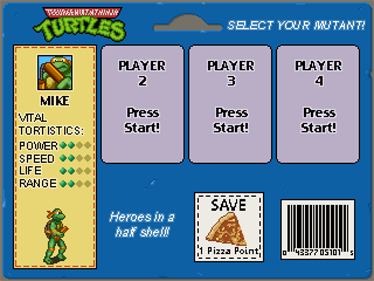 Teenage Mutant Ninja Turtles: Rescue-Palooza! (Remixed Edition) - Screenshot - Game Select Image