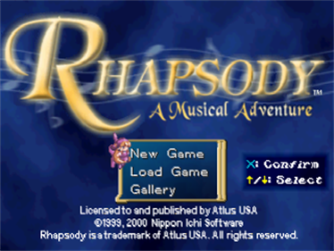 Rhapsody: A Musical Adventure - Screenshot - Game Title Image