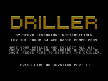 Driller (Georg Rottensteiner) - Screenshot - Game Title Image