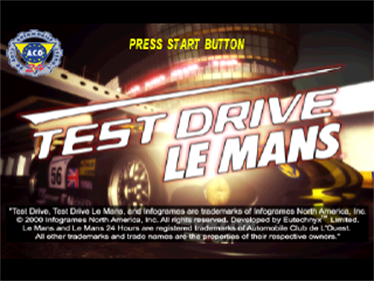 Test Drive: Le Mans - Screenshot - Game Title Image