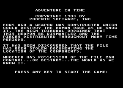 Adventure in Time - Screenshot - Game Title Image
