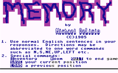 Memory - Screenshot - Game Title Image