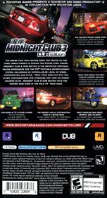 Midnight Club 3: DUB Edition - Box - Back Image