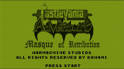 Castlevania The Adventure: Masque of Retribution - Screenshot - Game Title Image