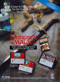 Dungeon Magic: Sword of the Elements - Advertisement Flyer - Front Image